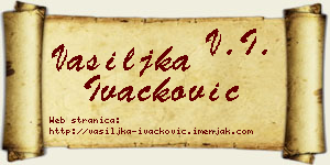 Vasiljka Ivačković vizit kartica
